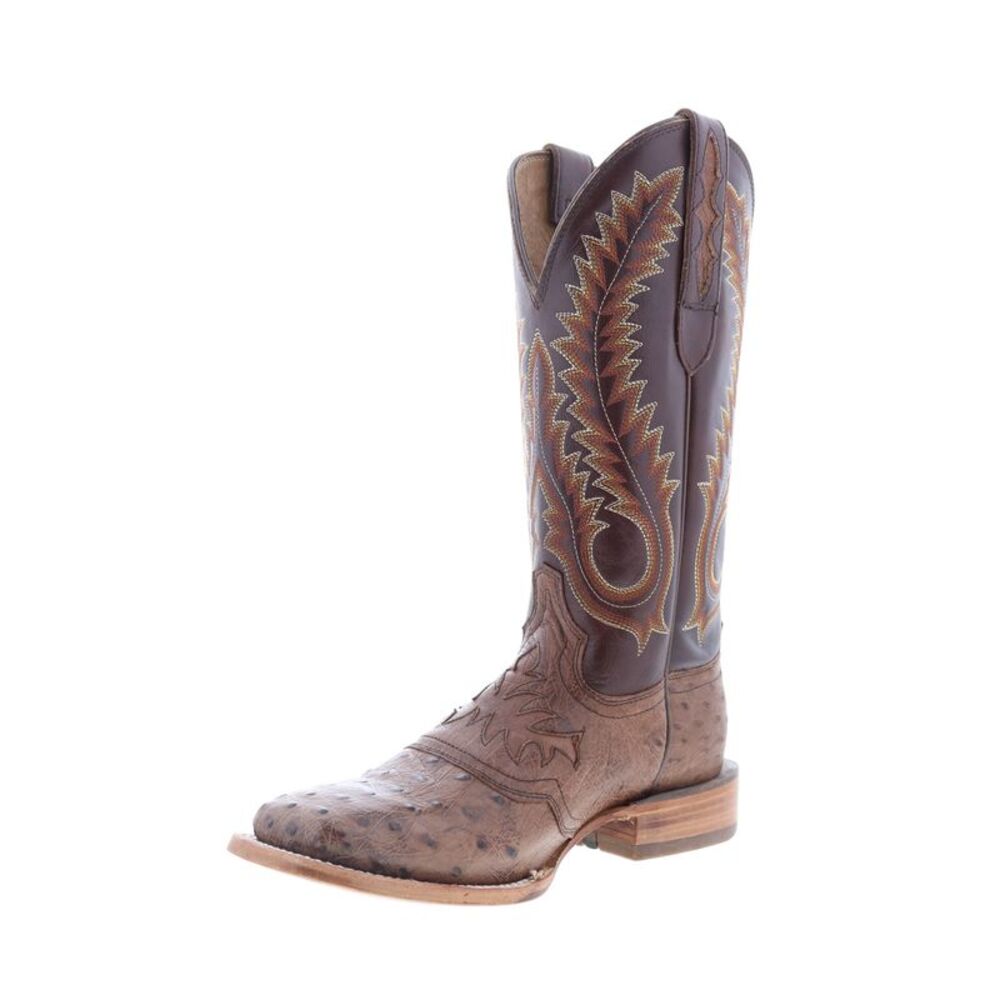 Durango Mens Premium Exotic Full Quill Ostrich Brown Boots (NWT) - Picture 4 of 7